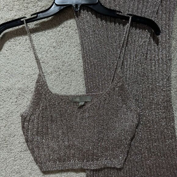 ASOS Ribbed Two-Piece Set in Light Gray - Picture 4 of 14